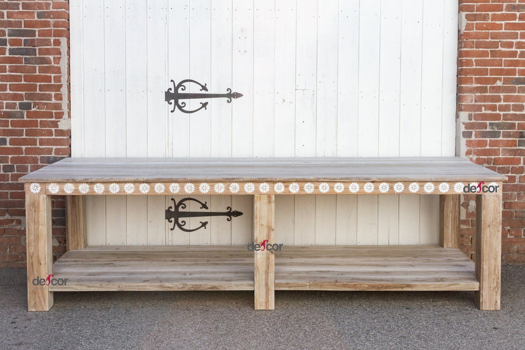 10ft Blossom Mother Pearl Inlay Display Table