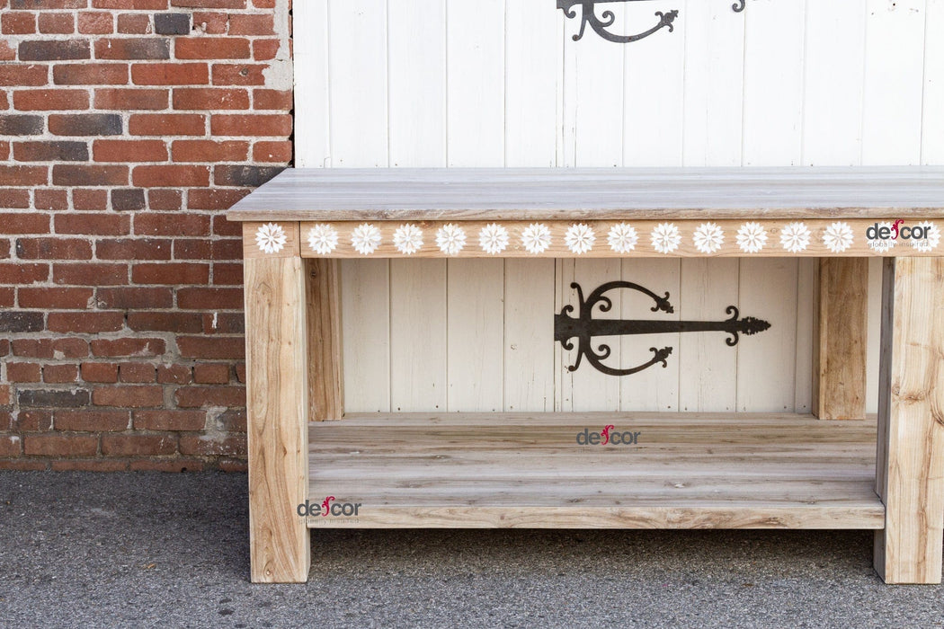 10ft Blossom Mother Pearl Inlay Display Table