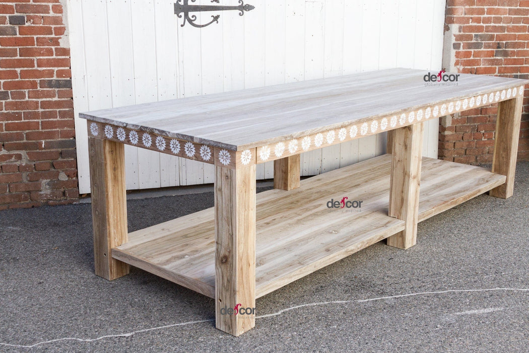 10ft Blossom Mother Pearl Inlay Display Table