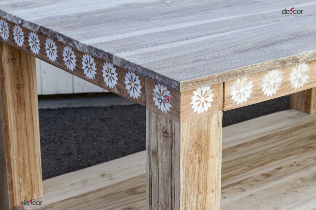 10ft Blossom Mother Pearl Inlay Display Table