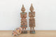 Pair of Antique Painted Wood Folk Figures
