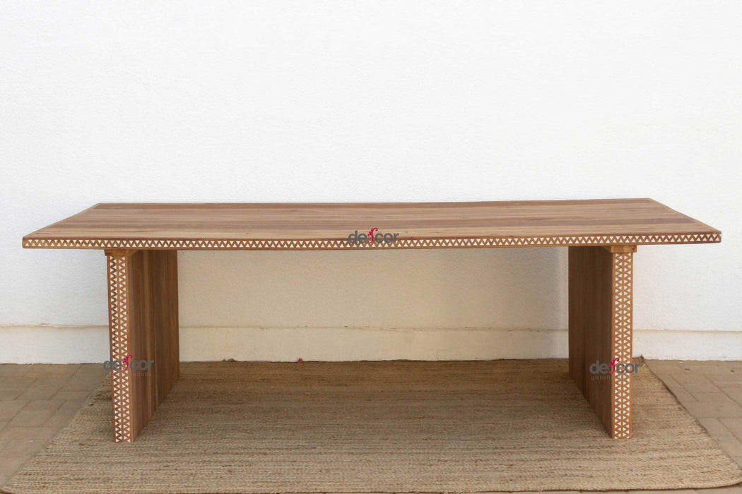 96" Long Mother of Pearl Inlay Dining Table