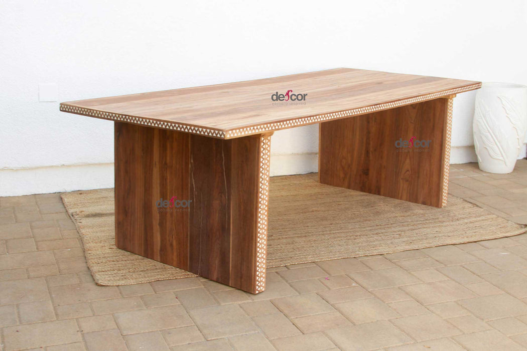 96" Long Mother of Pearl Inlay Dining Table