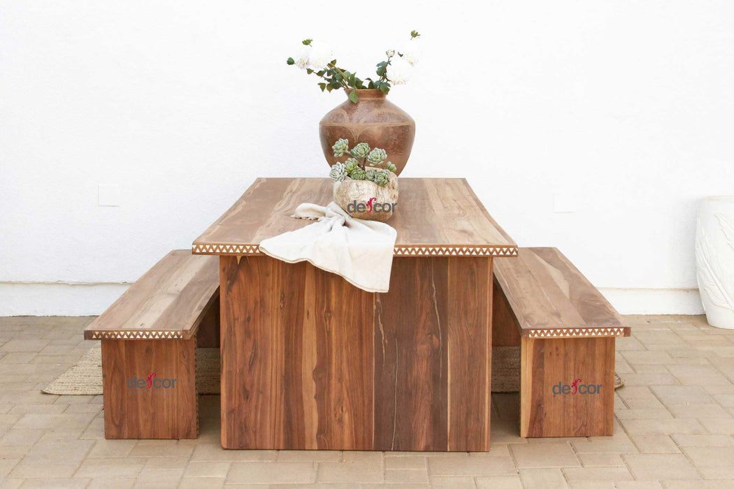 96" Long Mother of Pearl Inlay Dining Table