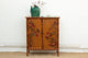 Vintage Bamboo Chinoiserie Cabinet w/Floral Applique