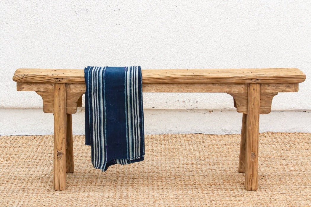 Slim Antique Farmhouse Bench