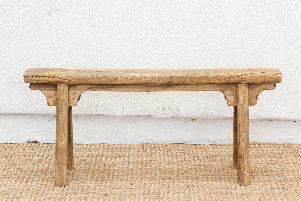 Vintage Asian Farmhouse Slim Bench