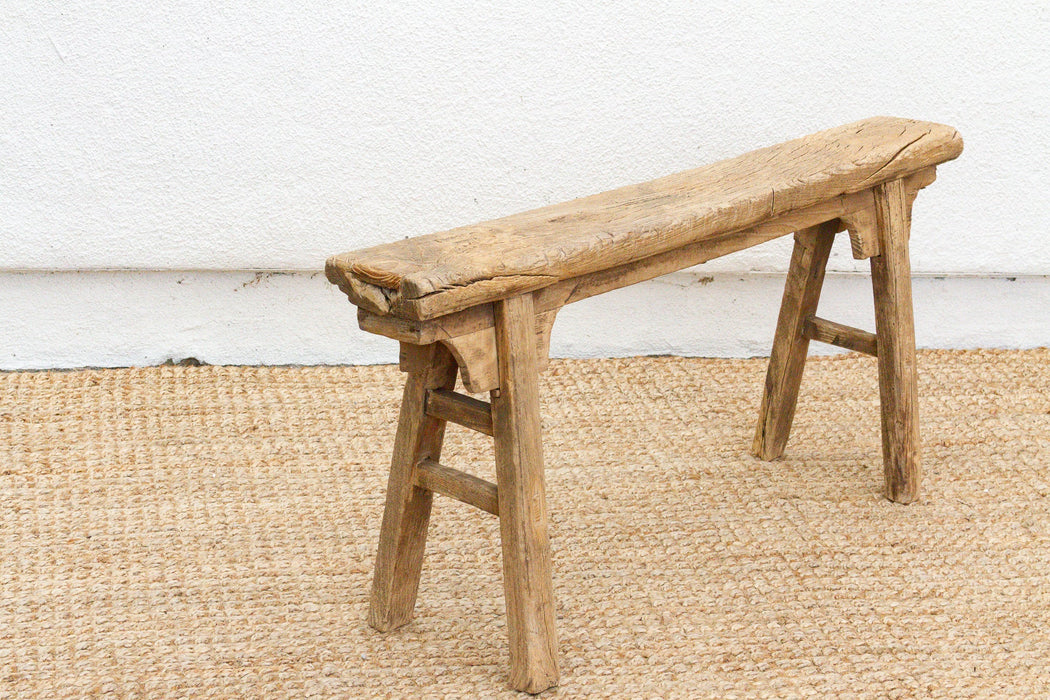 Vintage Asian Farmhouse Slim Bench