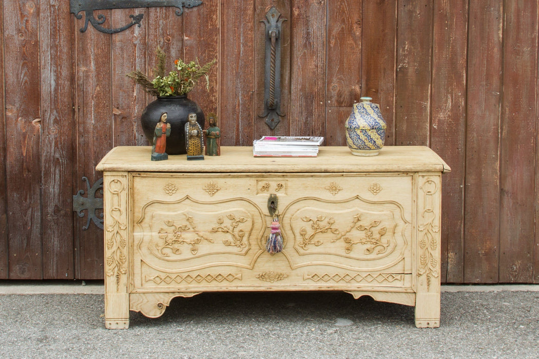 18th Century Bleached French Oak Coffer