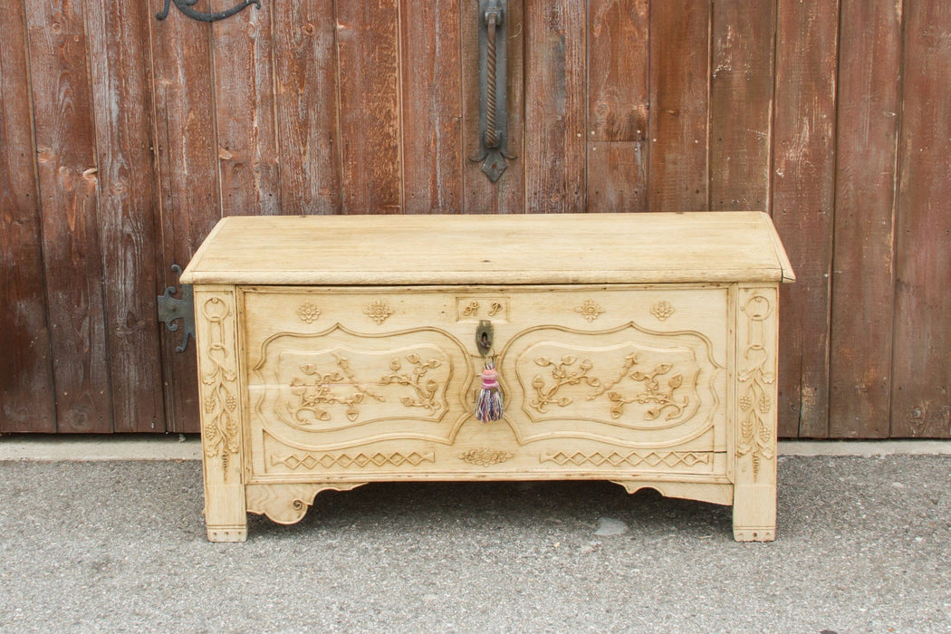 18th Century Bleached French Oak Coffer