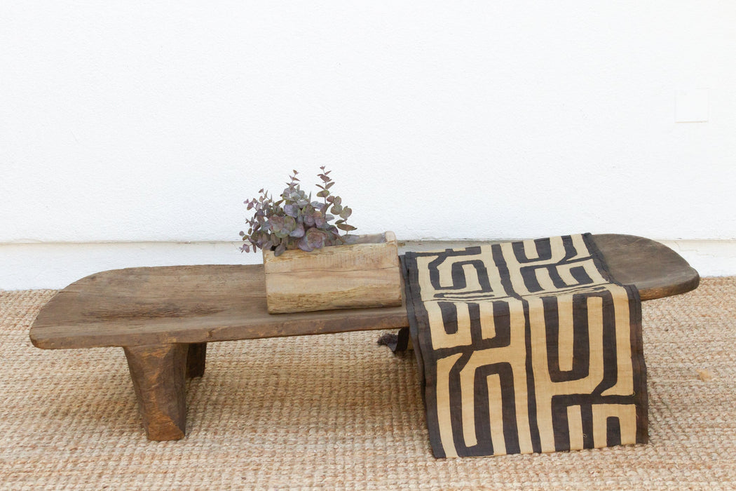 Farmhouse African Carved Low Table