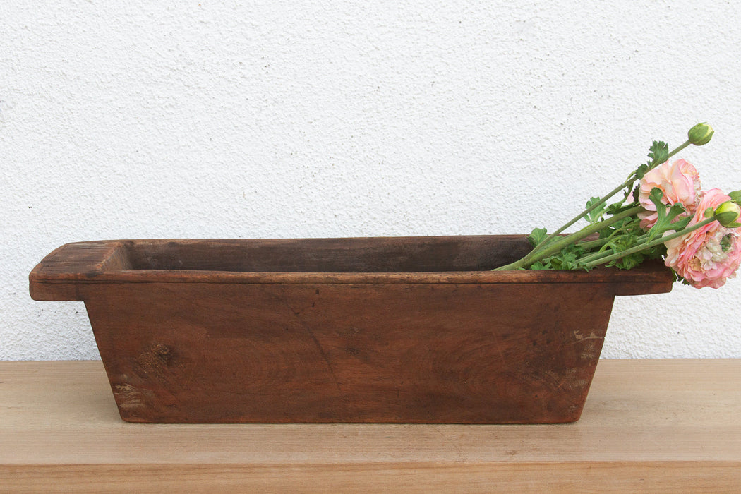 Rustic Farmhouse Handcarved Trough Planter