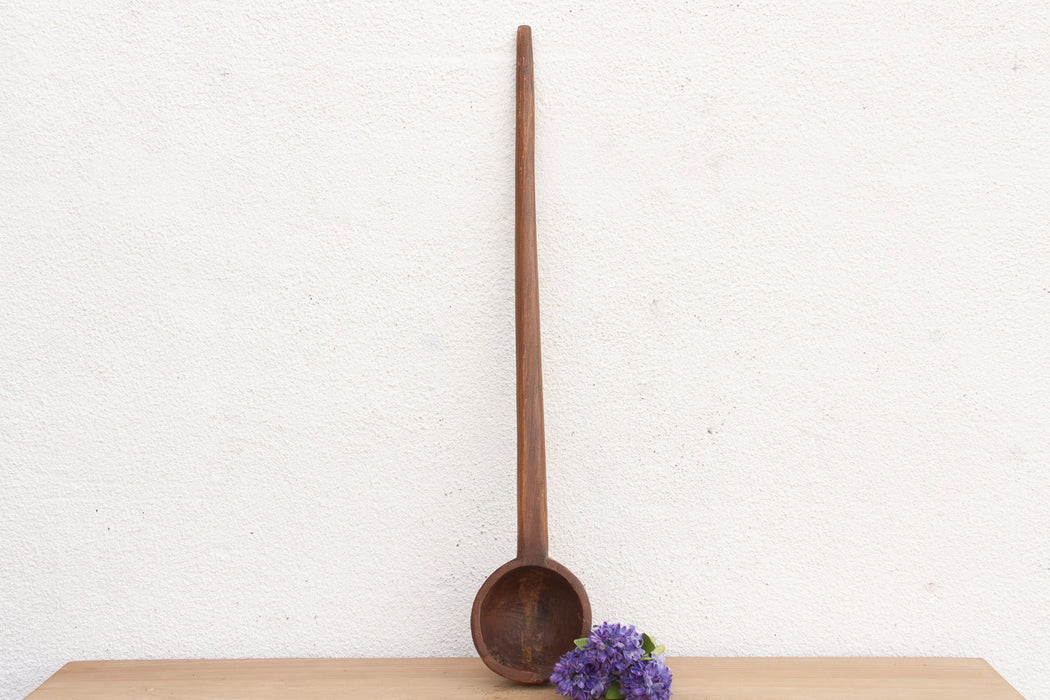 39" Long Hand-carved Wooden Ladle