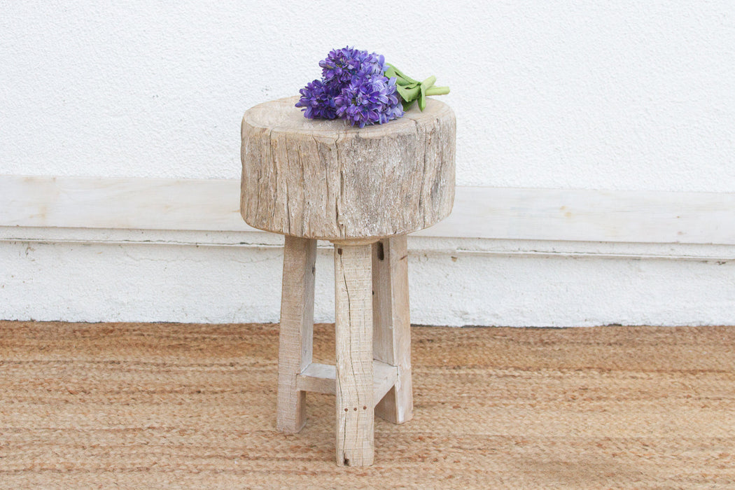 Heavy Slab Reclaimed Wood End Table