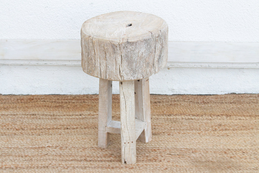 Heavy Slab Reclaimed Wood End Table