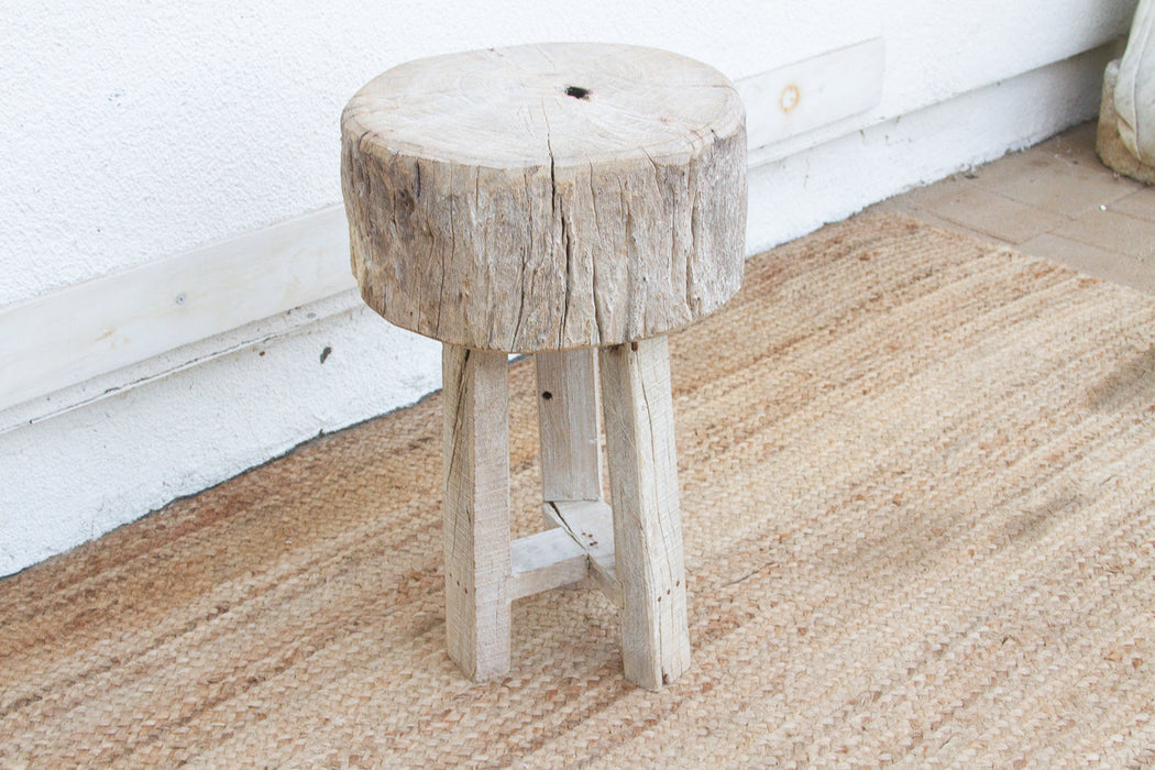 Heavy Slab Reclaimed Wood End Table