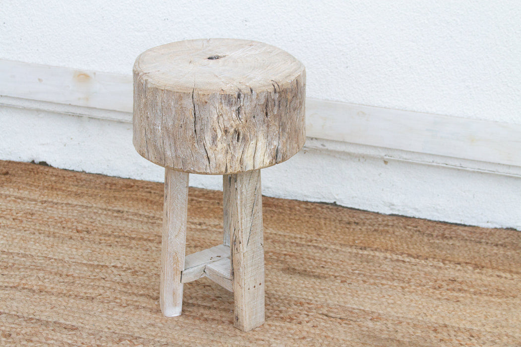 Heavy Slab Reclaimed Wood End Table