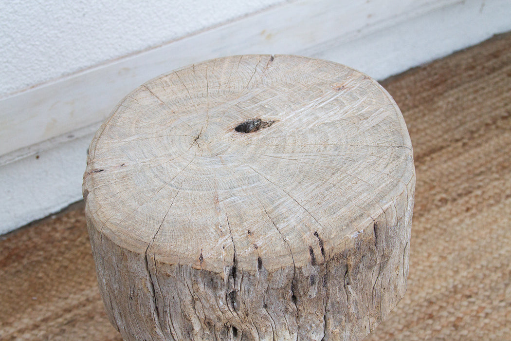 Heavy Slab Reclaimed Wood End Table
