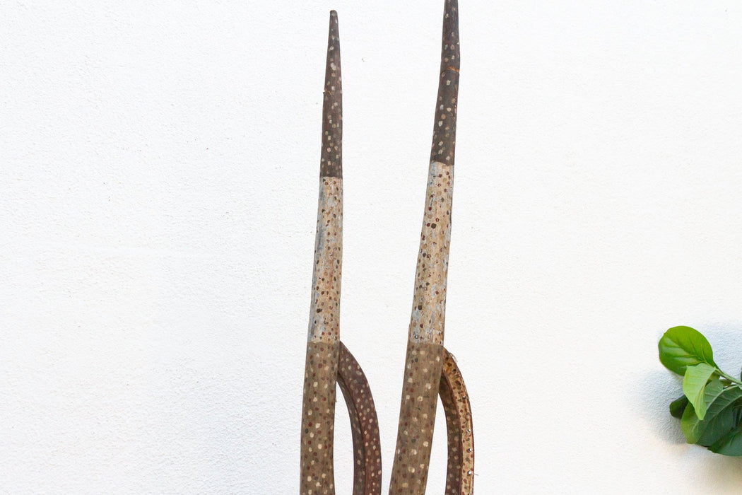 19th Century 83" Tall African Antelope Adone