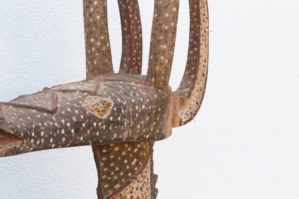 19th Century 83" Tall African Antelope Adone