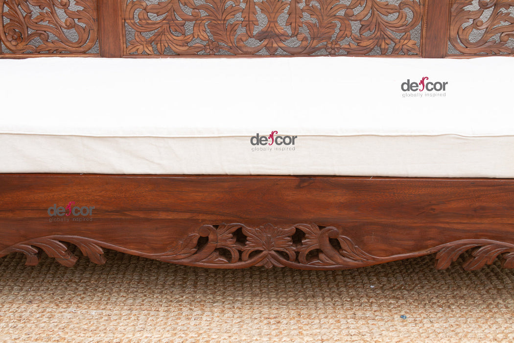 76" Long Royal Bali Carved Reclaimed Teak Sofa