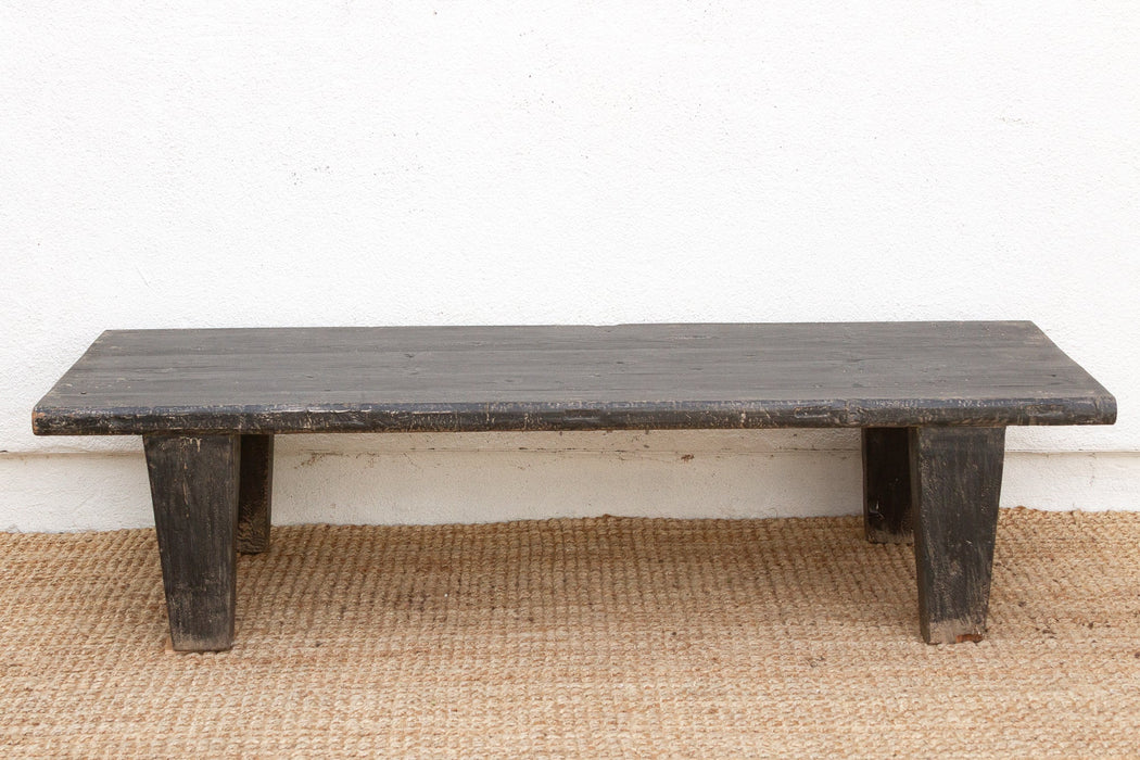 Rustic Midnight Black 72" Long Coffee Table