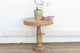 Intricate Floral Design Inlay Pedestal End Table (Trade)