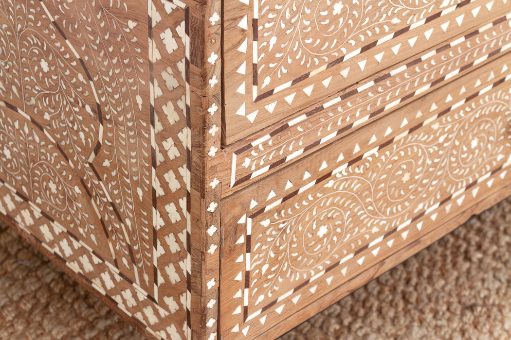 One-Of-A-Kind Heritage Inlay Chest of 2 Drawers
