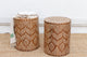 Pair of Royal Artisan Inlay Drum End Table