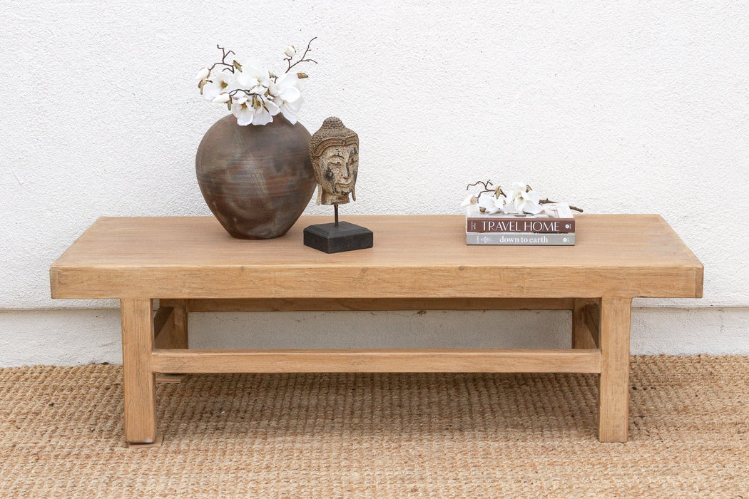 Long Cozy Farmhouse Wood Coffee Table