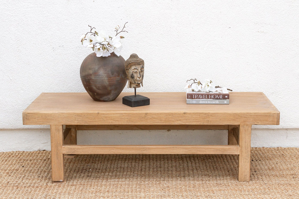 Long Cozy Farmhouse Wood Coffee Table