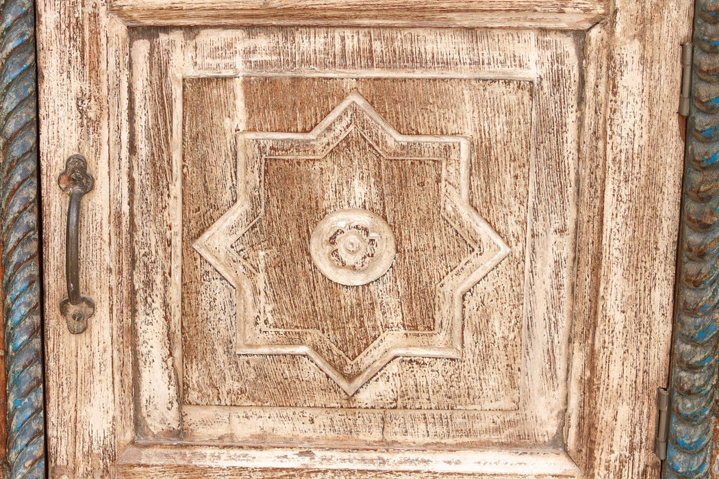 Rustic Reclaimed Door Nightstand Cabinet