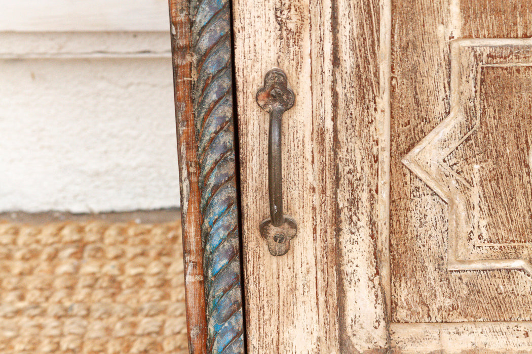 Rustic Reclaimed Door Nightstand Cabinet
