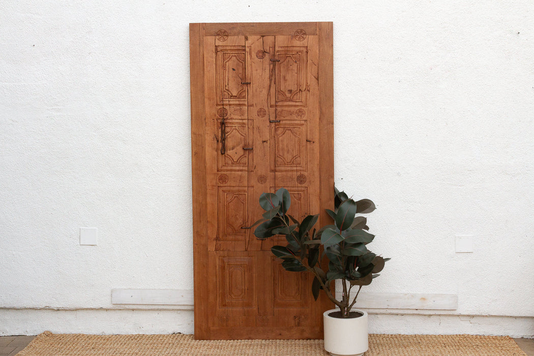 Antique Restored "Matsya" Tribal Carved Door