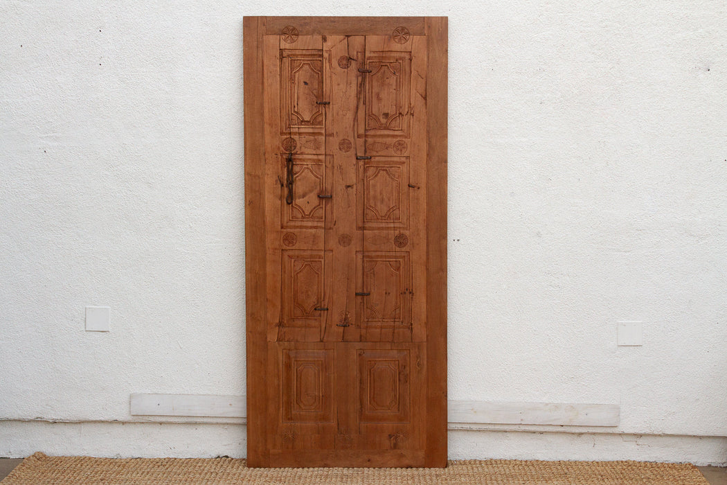 Antique Restored "Matsya" Tribal Carved Door
