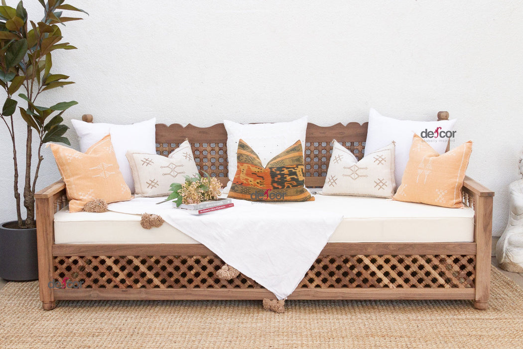 96" Long Moroccan Mousharabi Daybed Sofa