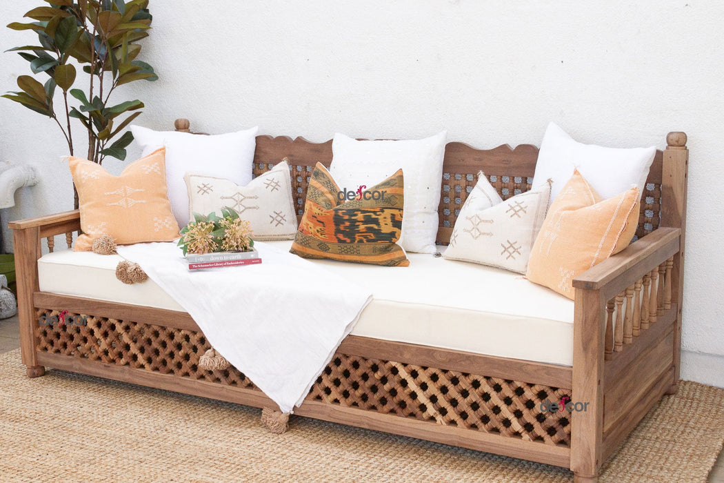 96" Long Moroccan Mousharabi Daybed Sofa