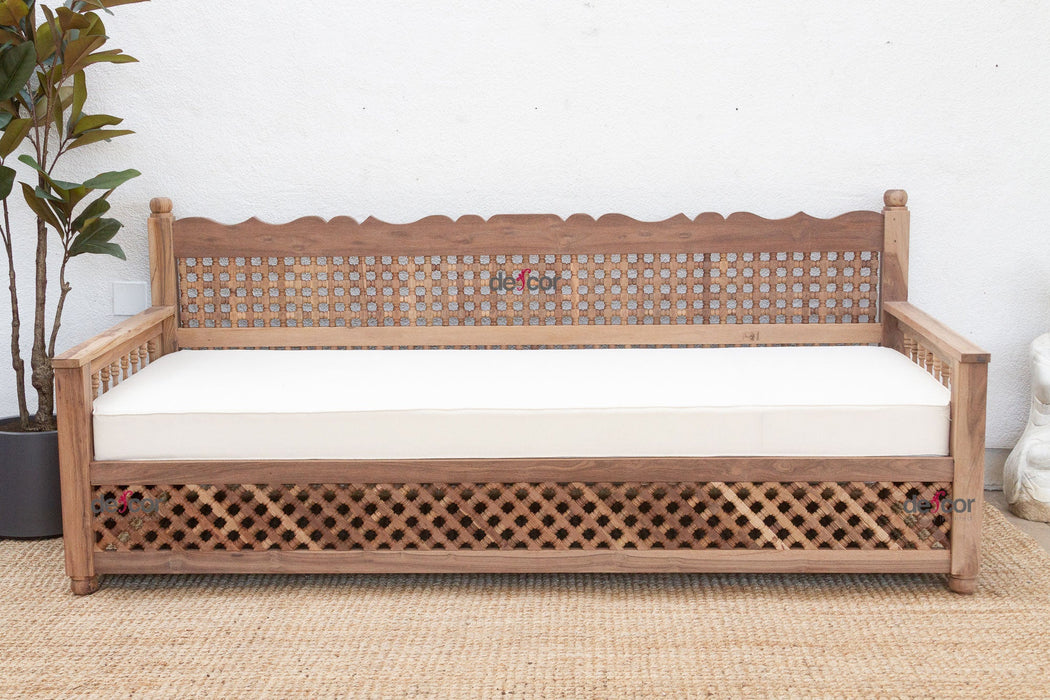 96" Long Moroccan Mousharabi Daybed Sofa