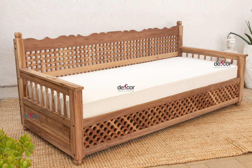 96" Long Moroccan Mousharabi Daybed Sofa
