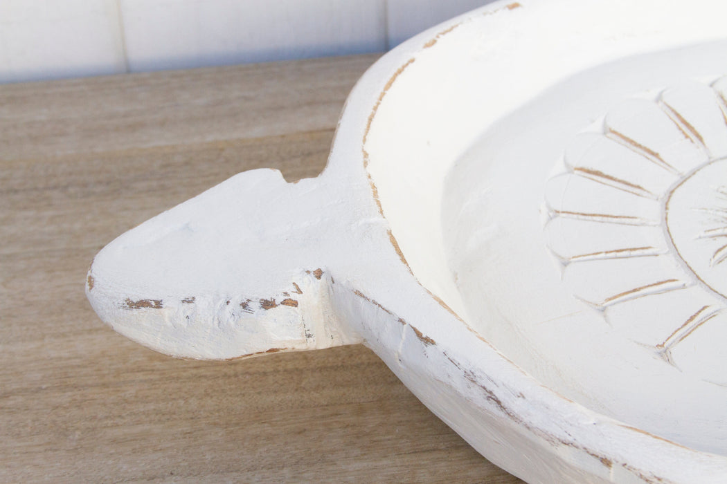 Abhir White Floral Food Bowl