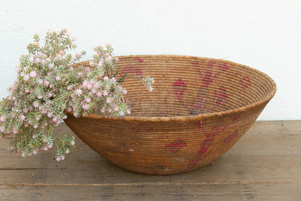 28" DM Faded Motif Handwoven Gathering Basket