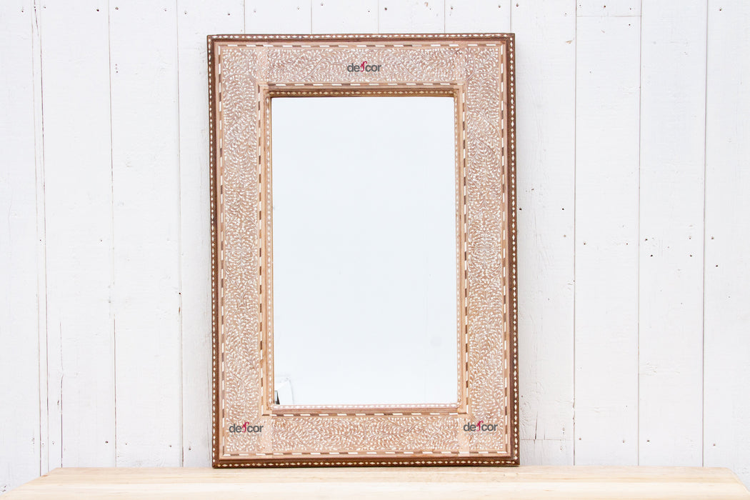 Modern Farmhouse Anglo-Indian Inlay Mirror