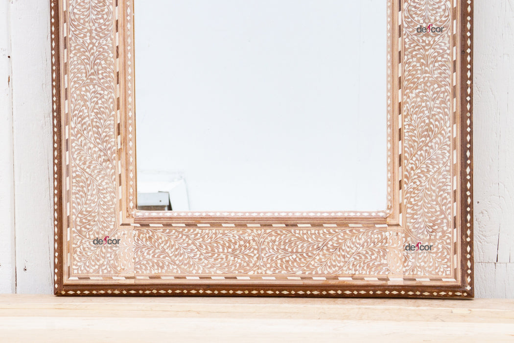 Modern Farmhouse Anglo-Indian Inlay Mirror