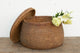 Earth Tone Antique Storage Basket with Lid