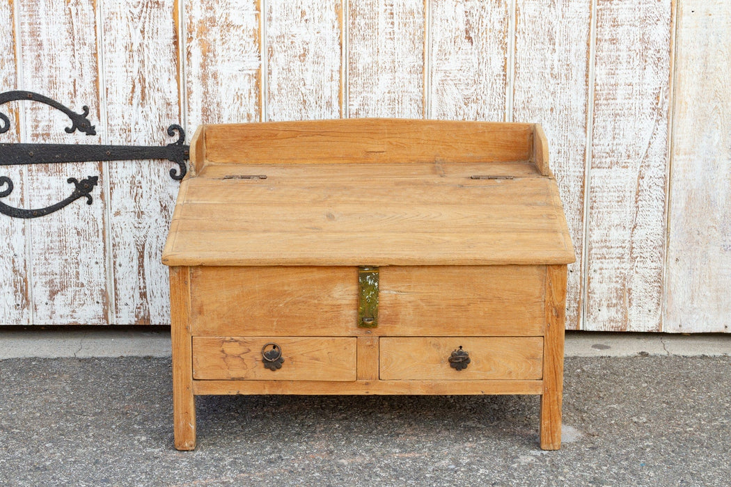 19th Century British Colonial Teak Low Desk