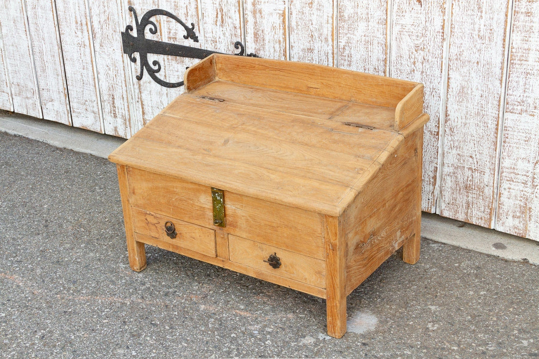19th Century British Colonial Teak Low Desk