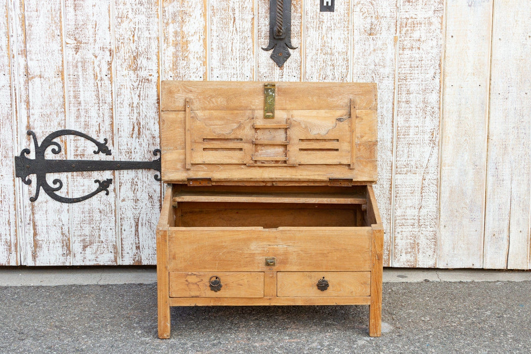 19th Century British Colonial Teak Low Desk
