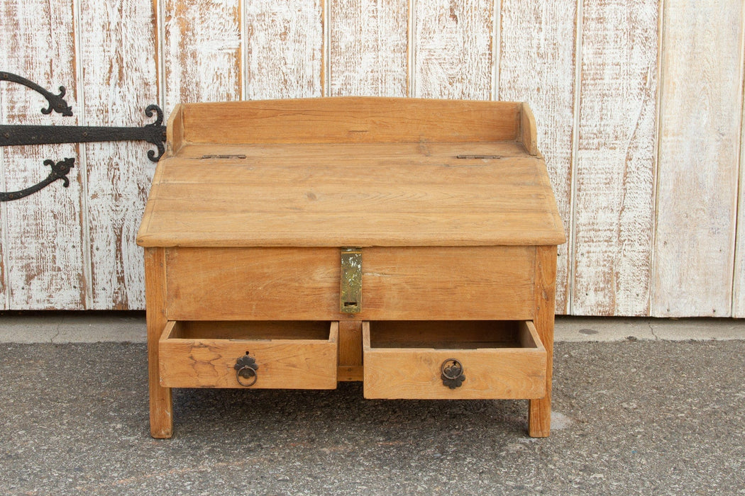19th Century British Colonial Teak Low Desk