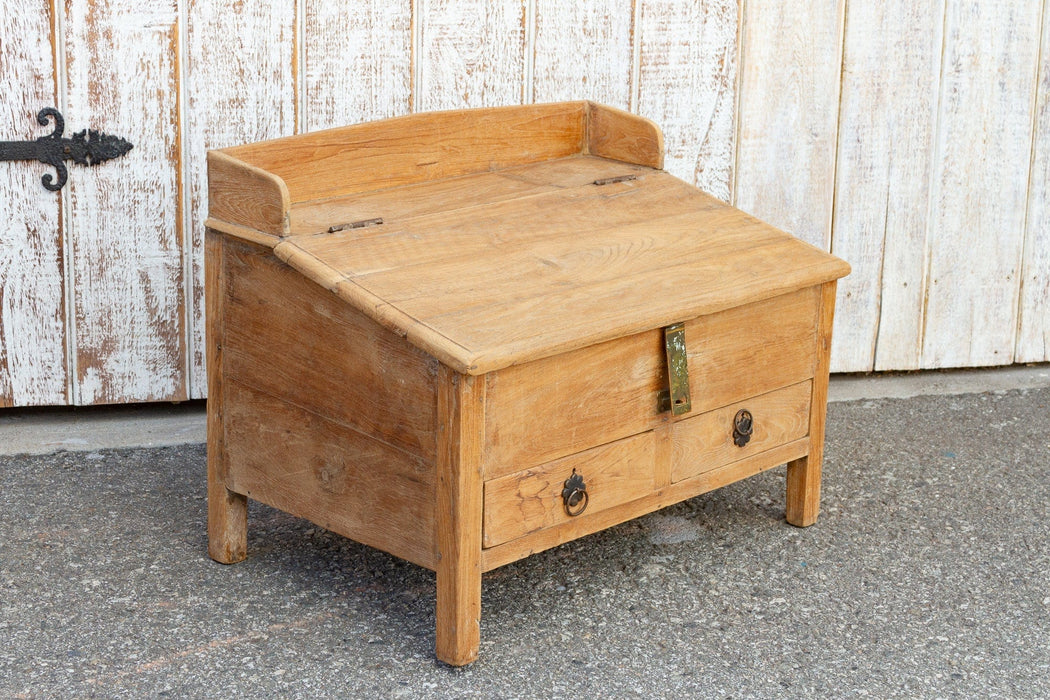 19th Century British Colonial Teak Low Desk