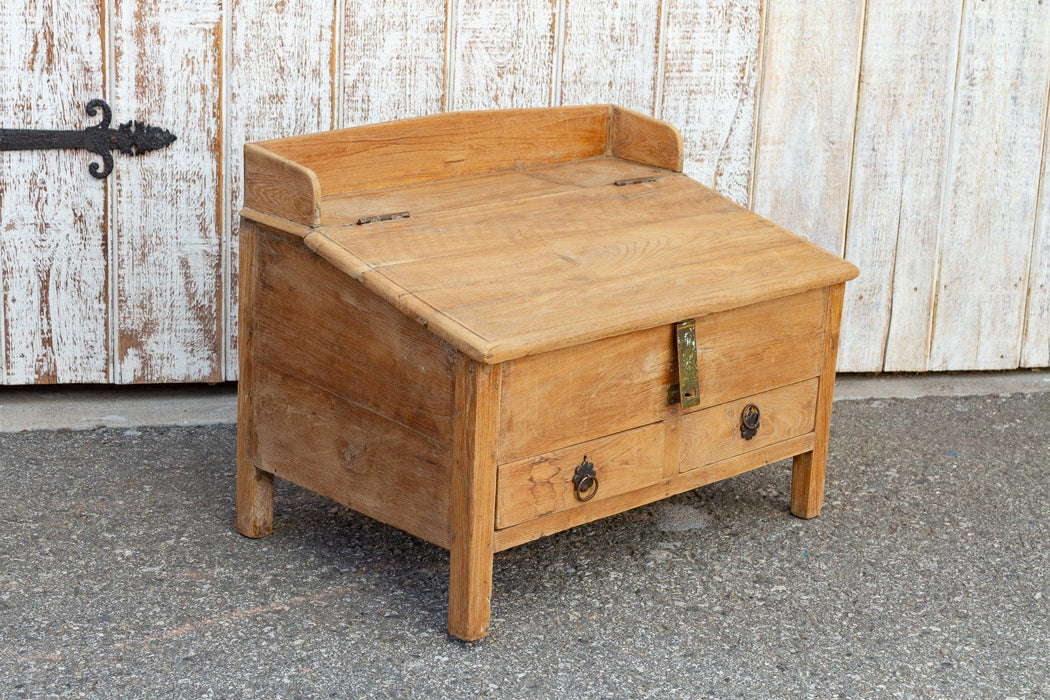 19th Century British Colonial Teak Low Desk